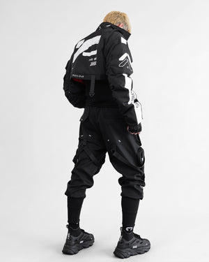 CRB-005 Black Crop Bomber Jacket