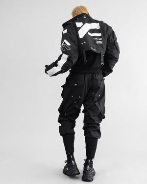 CRB-005 Black Crop Bomber Jacket