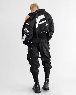 CRB-005 Black Crop Bomber Jacket