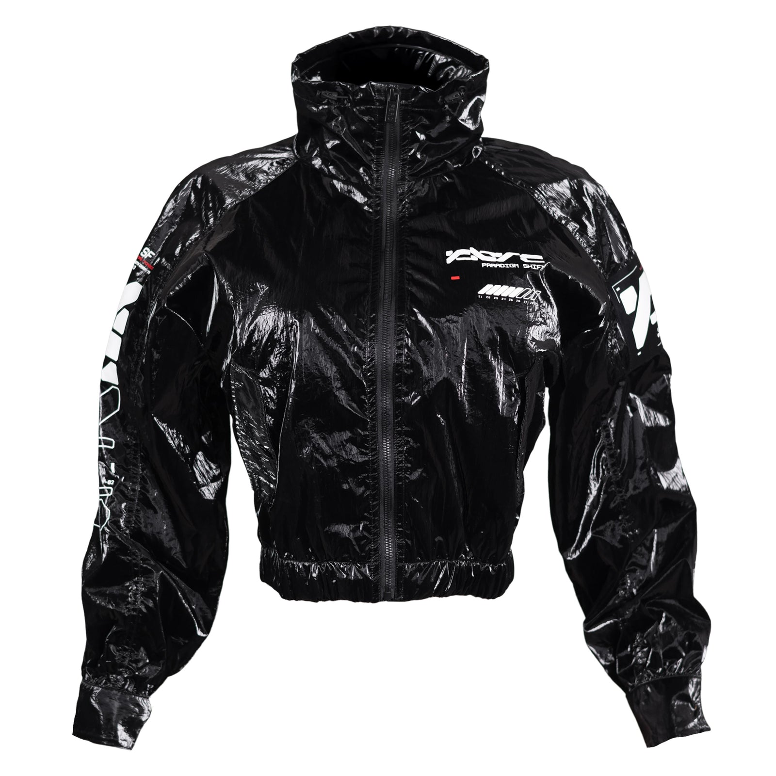 SWB-052 Black Chrome Crop Windbreaker