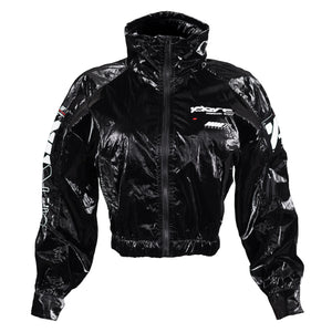 SWB-052 Black Chrome Crop Windbreaker