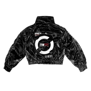 SWB-052 Black Chrome Crop Windbreaker