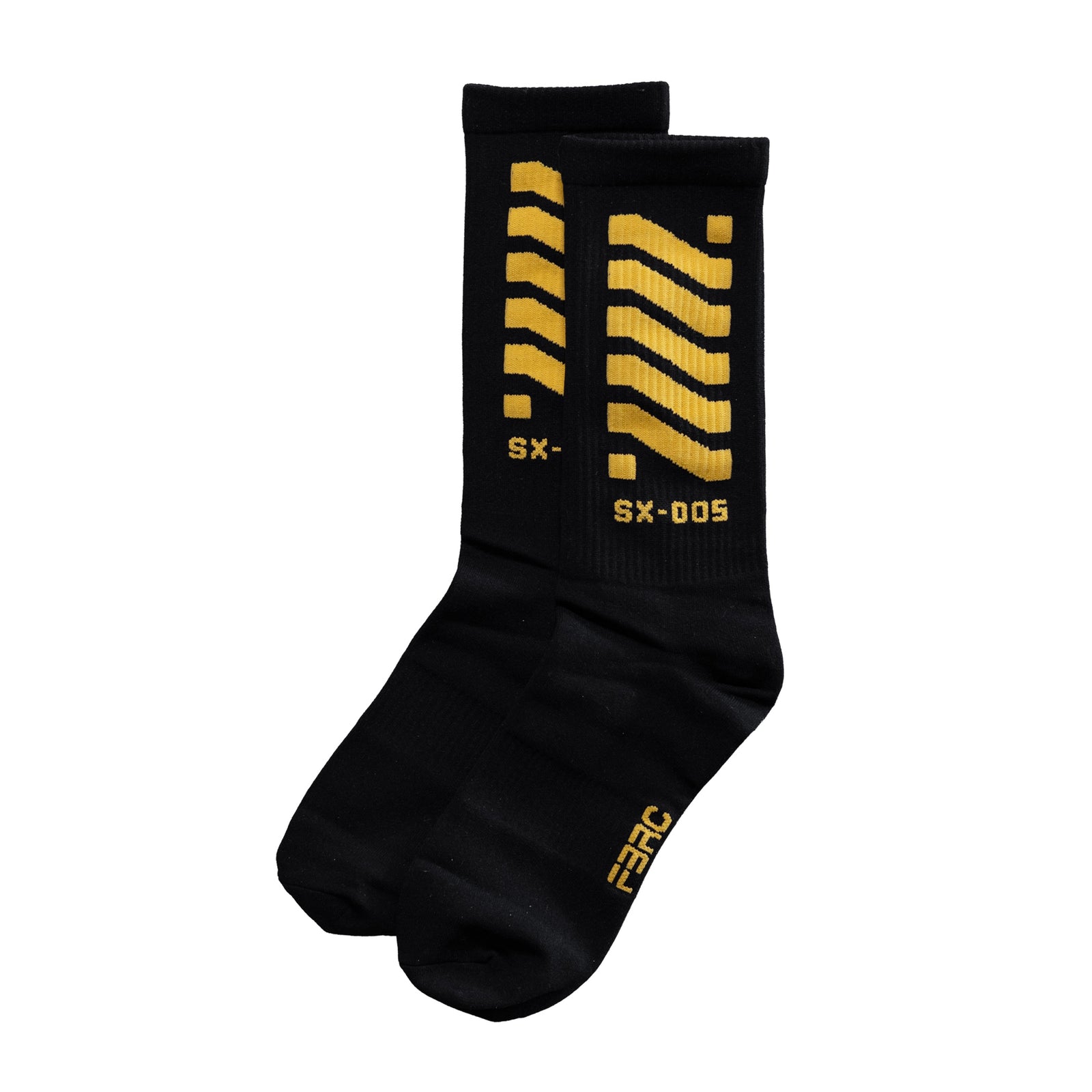 SX-005 Black Yellow Crew Socks