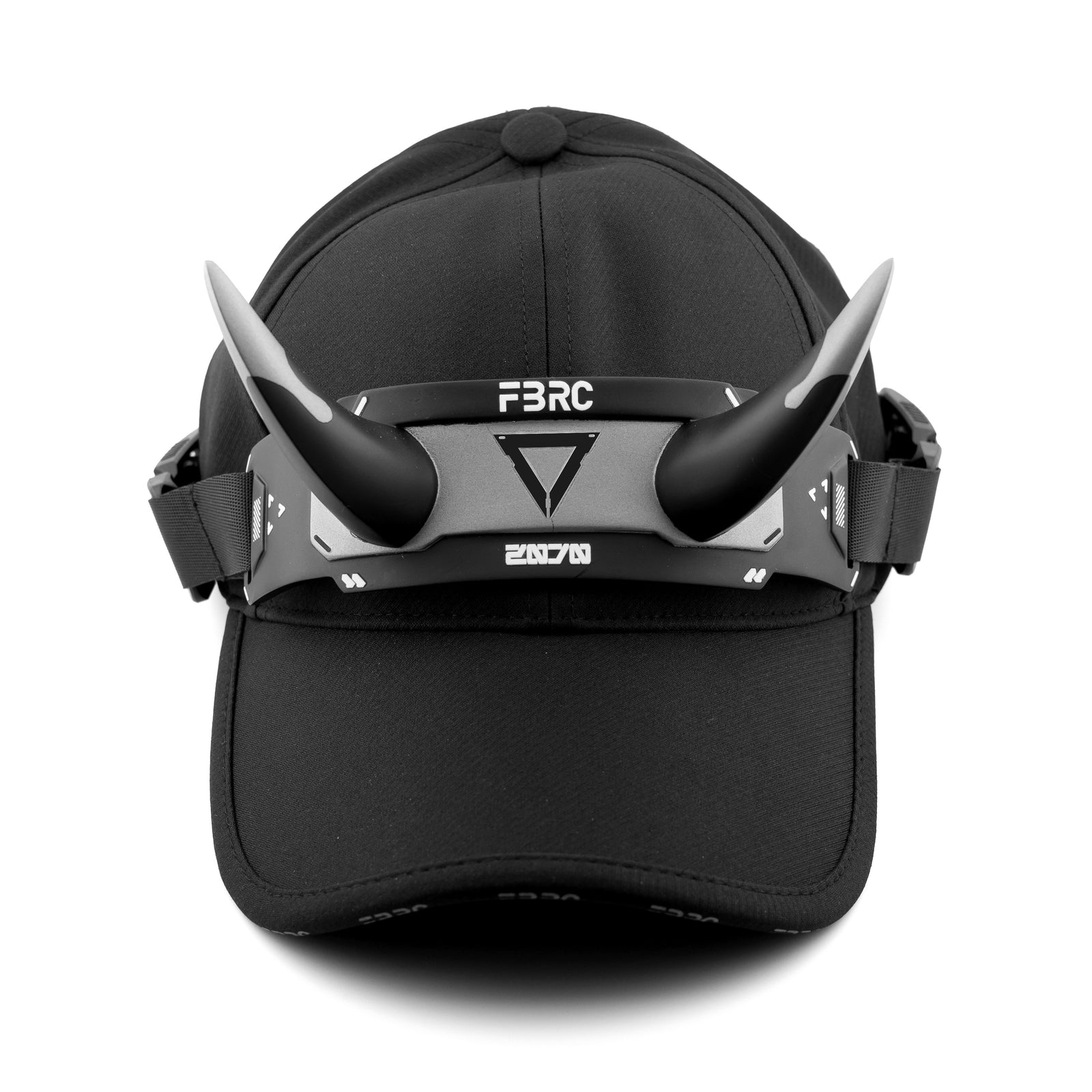 DC-01A Black Silver Demon Horns Cap