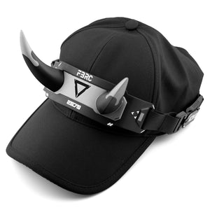DC-01A Black Silver Demon Horns Cap