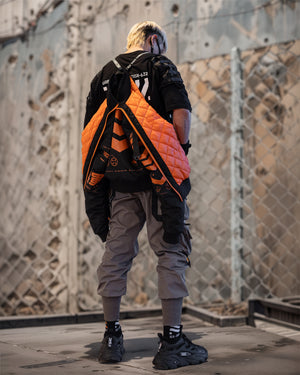 V3-3 Black Orange Short Bomber Jacket