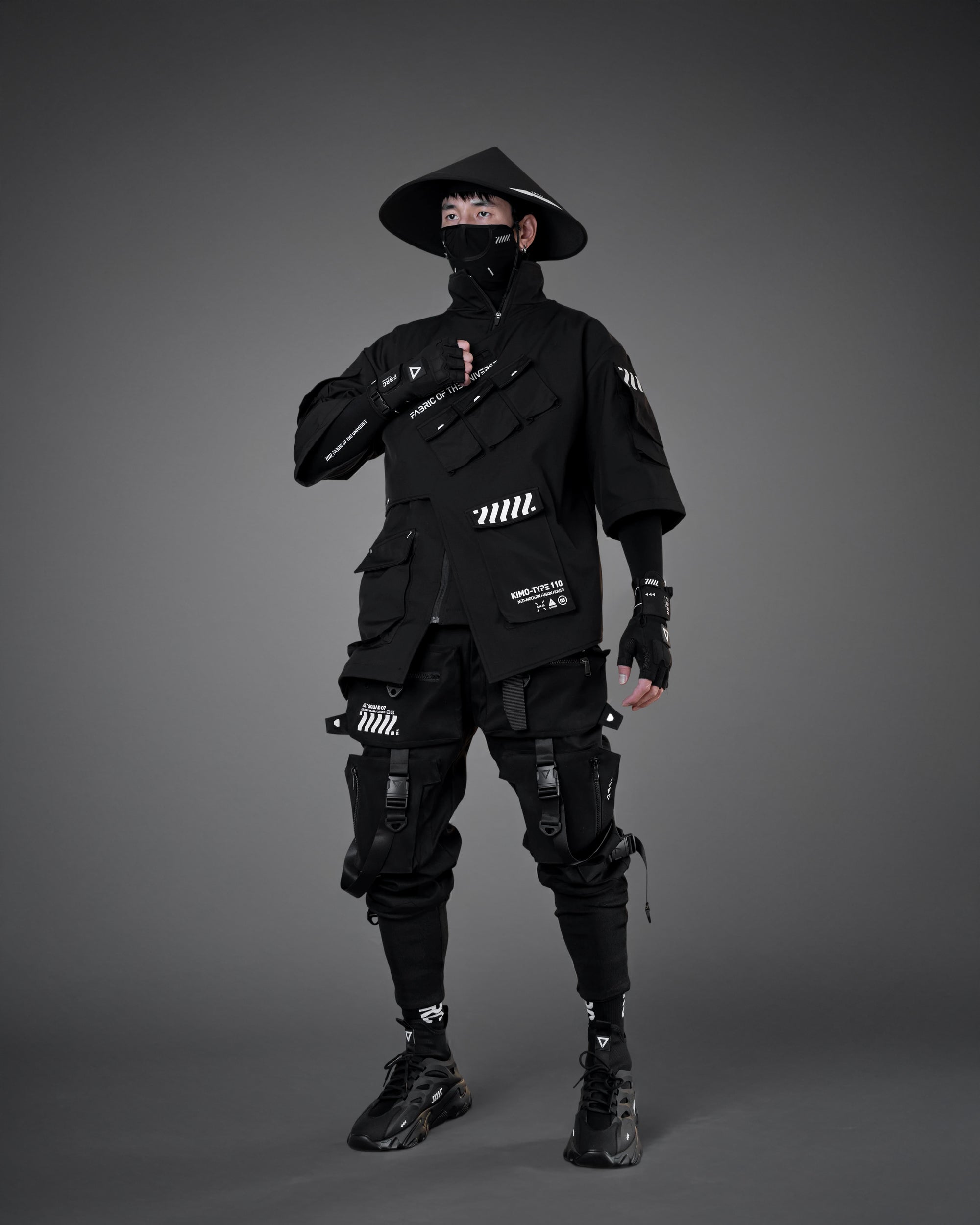 Kimo-Type 110 Black Kimono Jacket - Fabric of the Universe