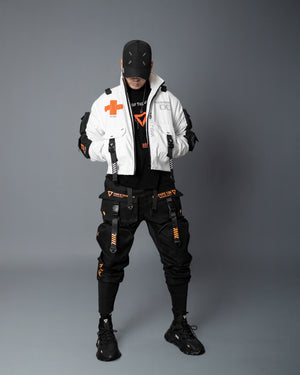 Medic White Short Bomber Jacket