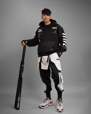 Y-2070 Black Zip Hoodie