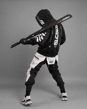 Y-2070 Black Zip Hoodie