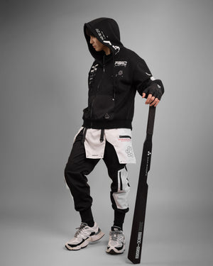 Y-2070 Black Zip Hoodie