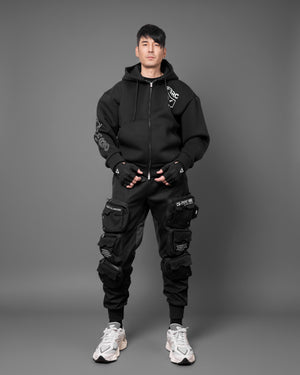 MG-Type 030 Black Neoprene Hoodie