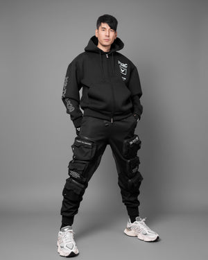 MG-Type 030 Black Neoprene Hoodie