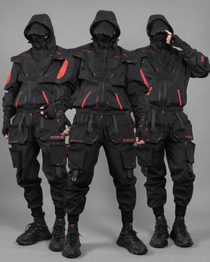 DRC-305 Black Red Deep Recon Coat