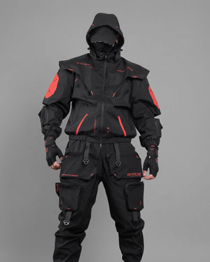 DRC-305 Black Red Deep Recon Coat