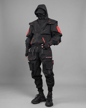 DRC-305 Black Red Deep Recon Coat