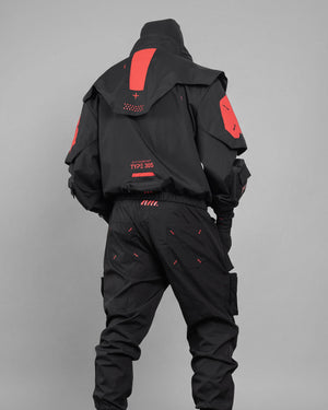 DRC-305 Black Red Deep Recon Coat
