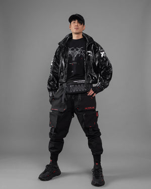 SWB-052 Black Chrome Crop Windbreaker