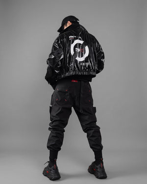 SWB-052 Black Chrome Crop Windbreaker
