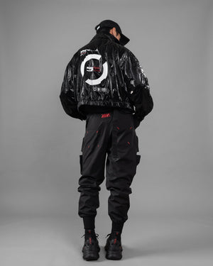 SWB-052 Black Chrome Crop Windbreaker