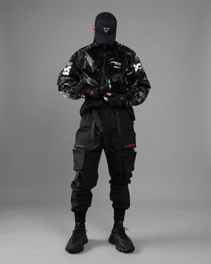 SWB-052 Black Chrome Crop Windbreaker