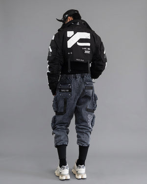 CRB-005 Black Crop Bomber Jacket