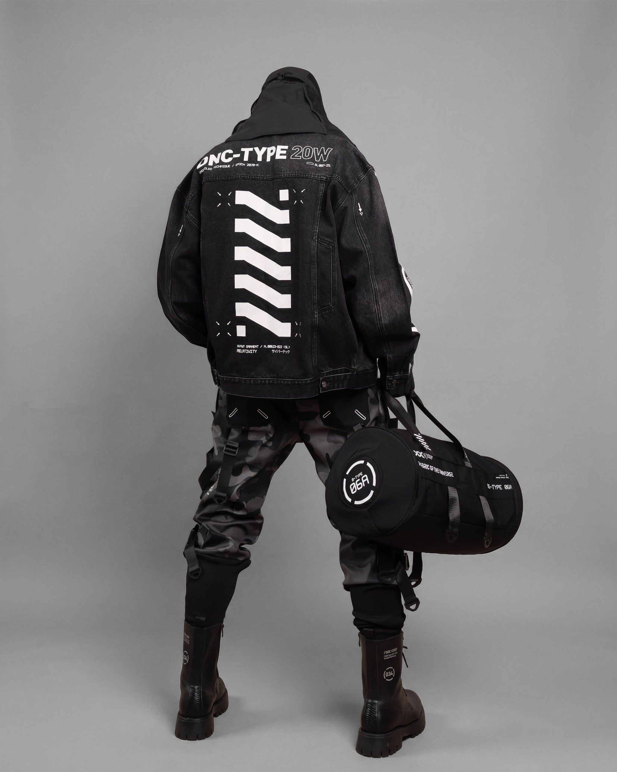 DNC-Type 20W Black Denim Jacket - Fabric of the Universe