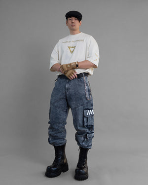 V3-S Ivory Gold Oversized Short Sleeve T