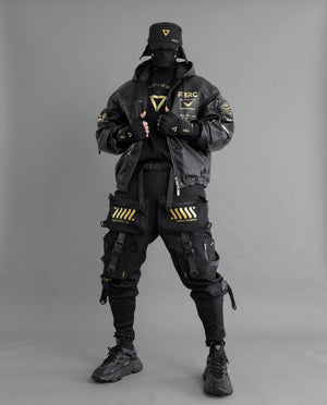 BLC-Type 070 Black Gold Leather Jacket