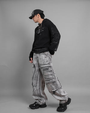 MLS-Type 003R Black Mesh Layer Hoodie