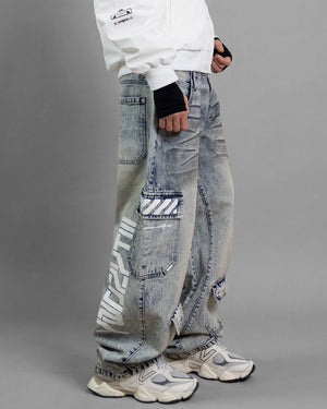 BRE-Type 009 Acid Barrel Denim Pants