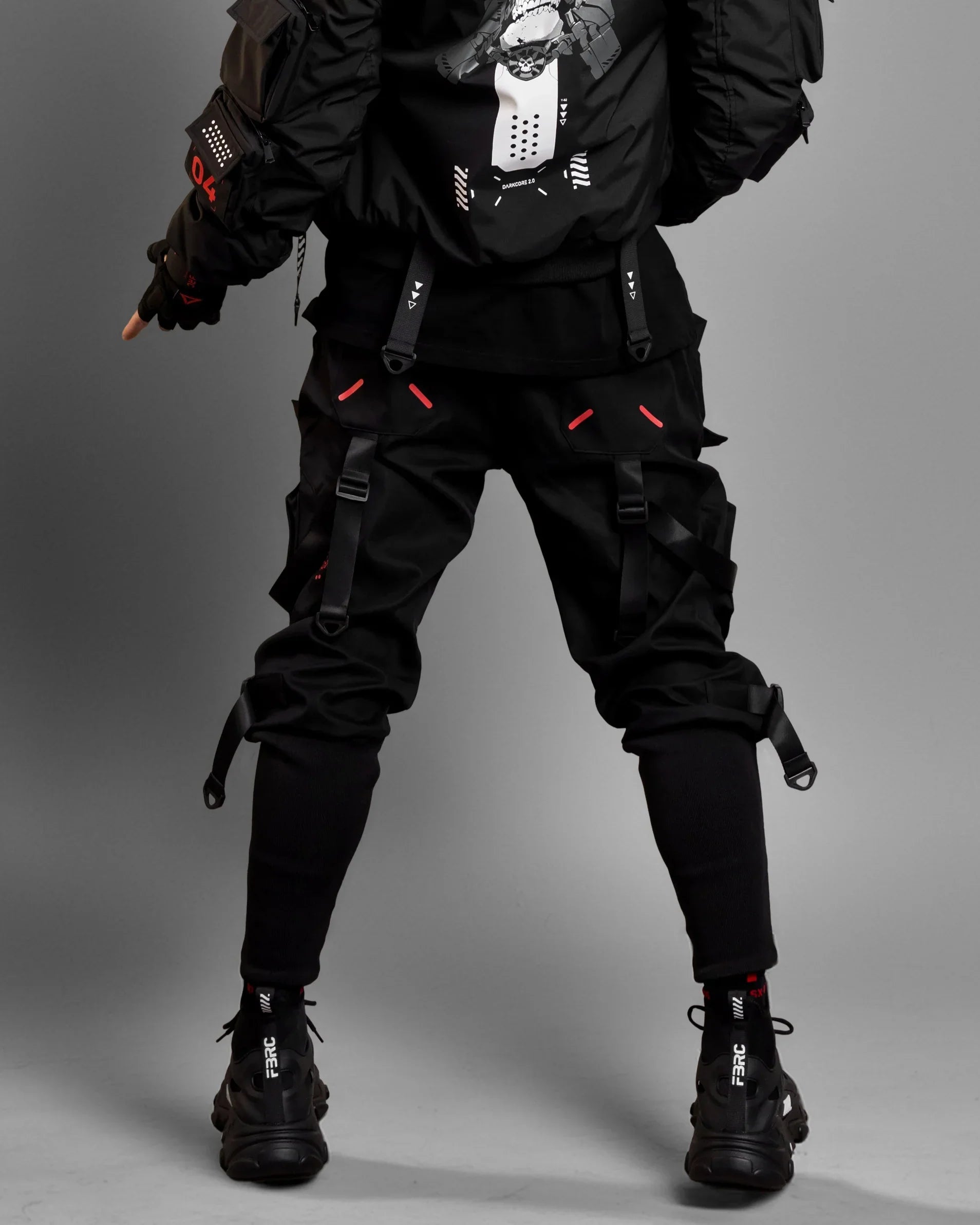 CG-Type 12X(U) Black Red Cargo Pants - Fabric of the Universe