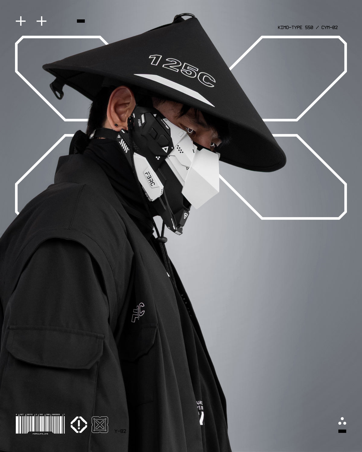 CYM-03 Black Purple Cyber Mask