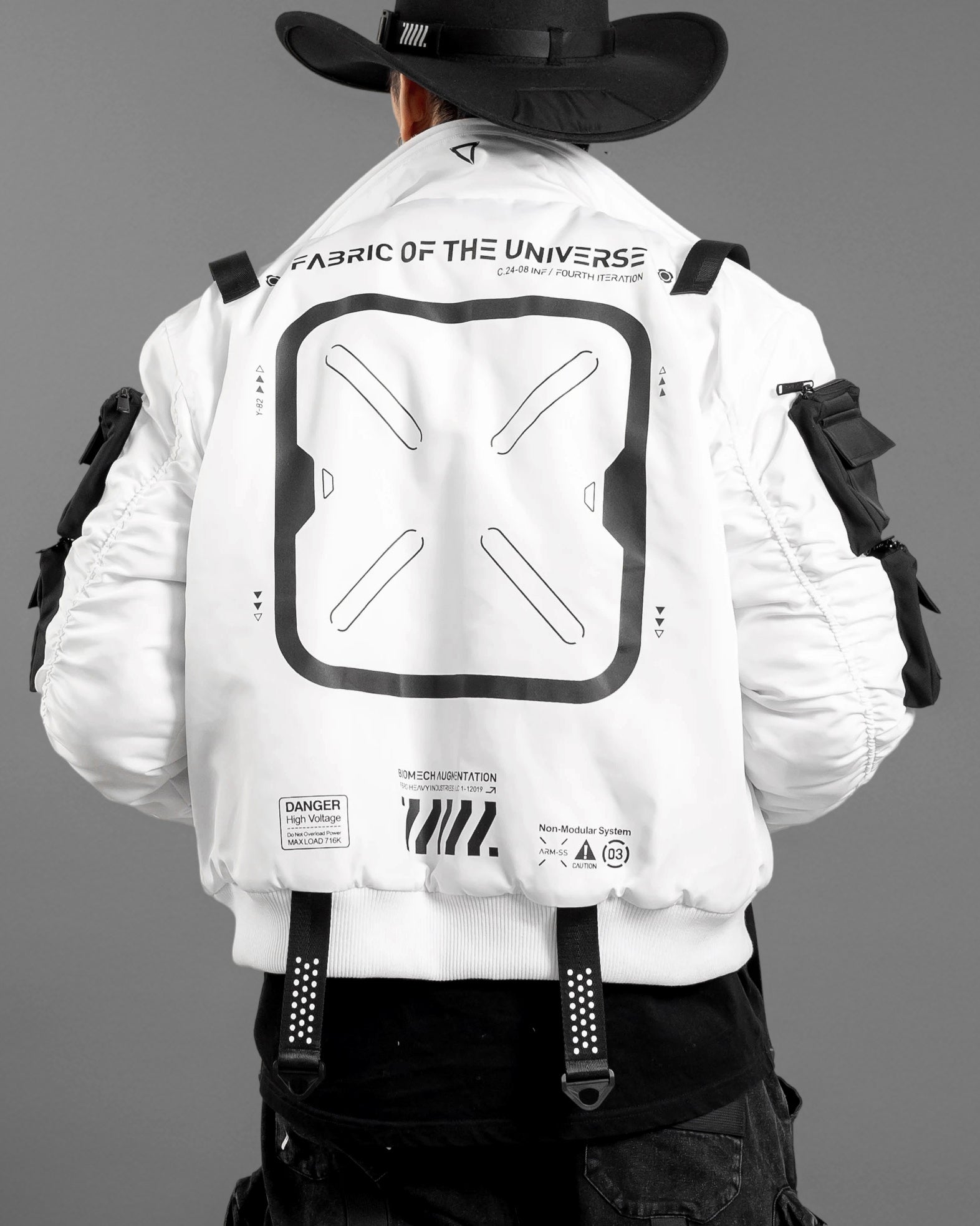 XB-04 White Short Bomber Jacket XB-04 White Short Bomber Jacket
