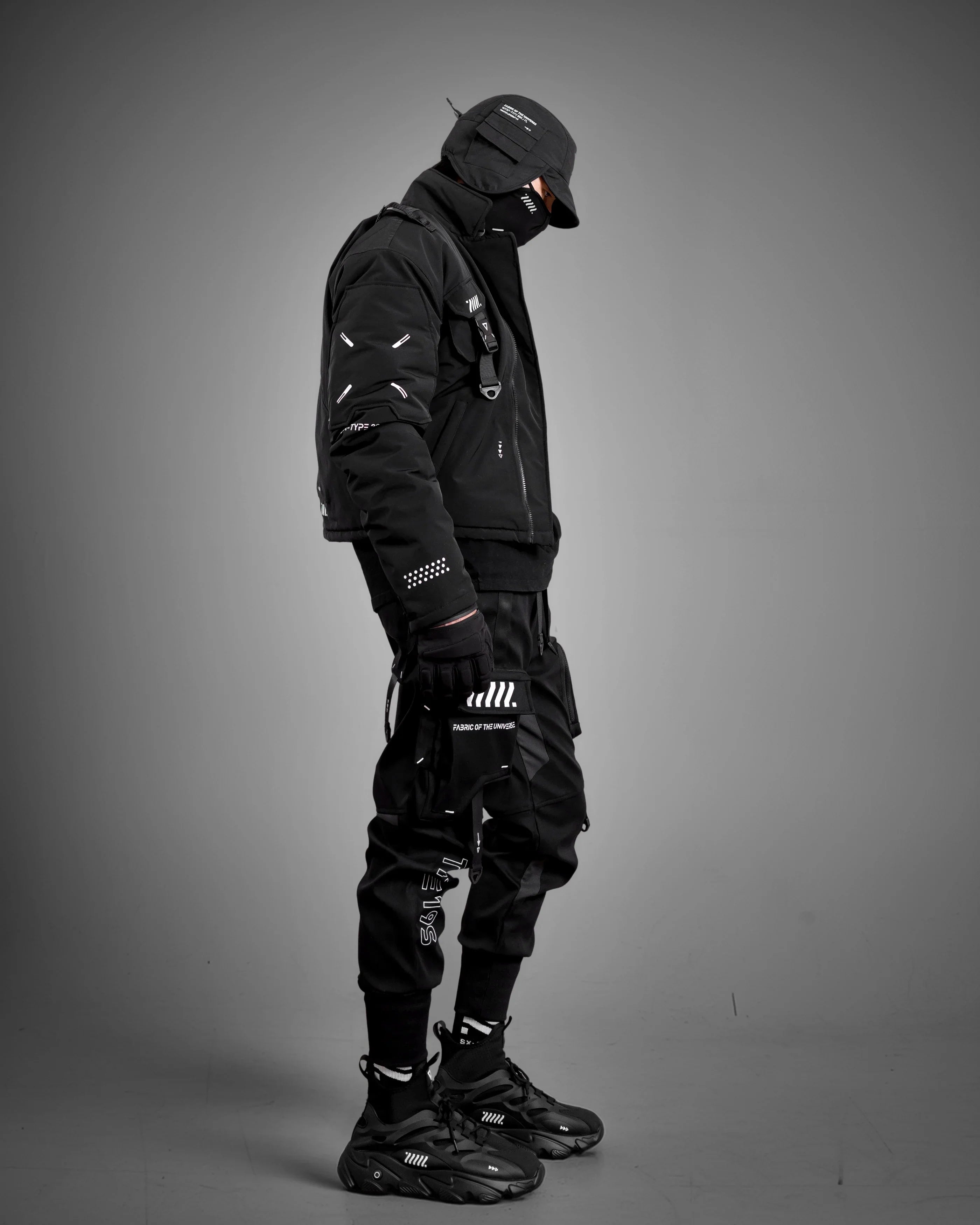 BK-Type 300 Black Biker Jacket - Fabric of the Universe