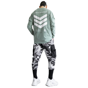 V3-3 Faded Green Long Sleeve T