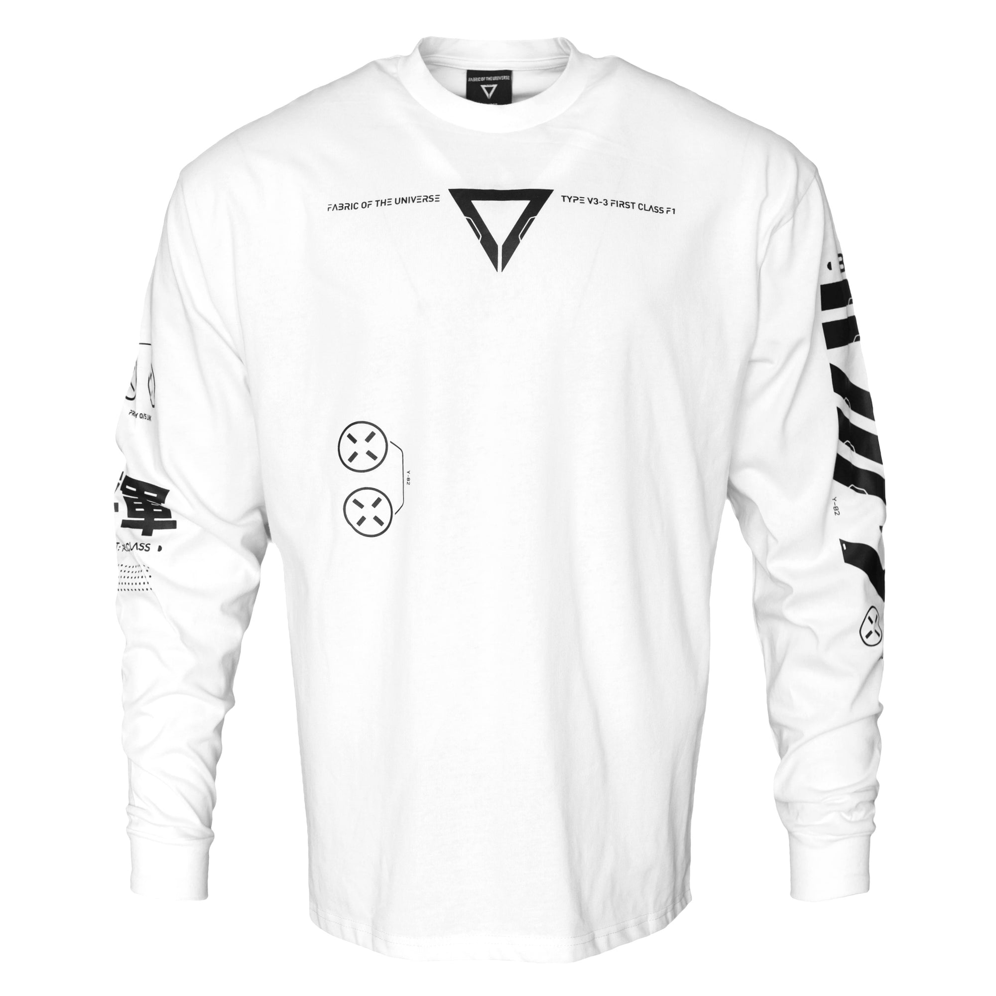 V3-3 White Long Sleeve T