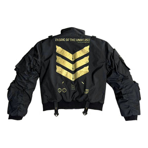 V3-S Black Gold Bomber Jacket
