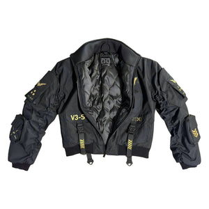 V3-S Black Gold Bomber Jacket