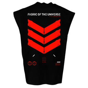 V3-S Black Red Oversized Sleeveless T