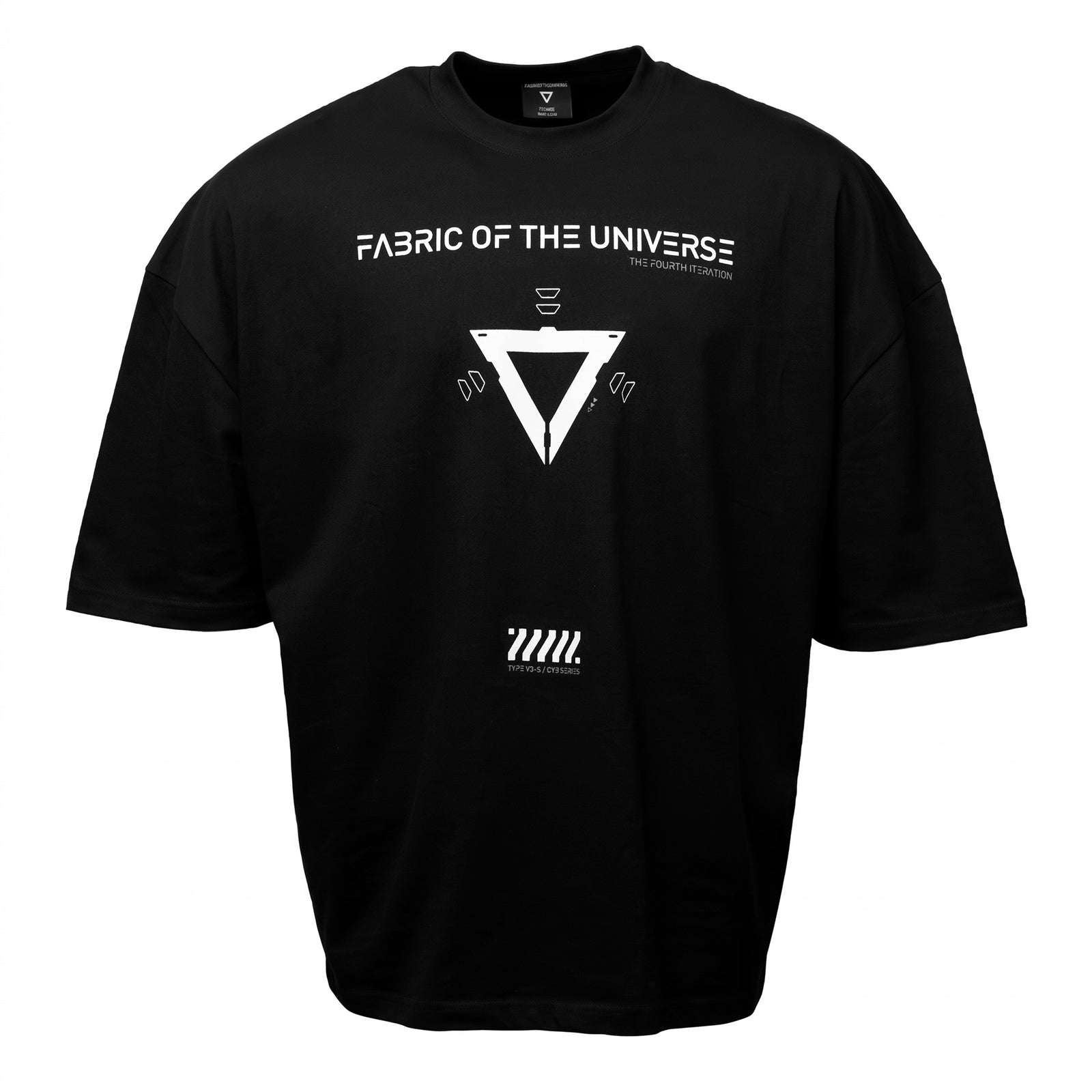V3-S Black Oversized Short Sleeve T