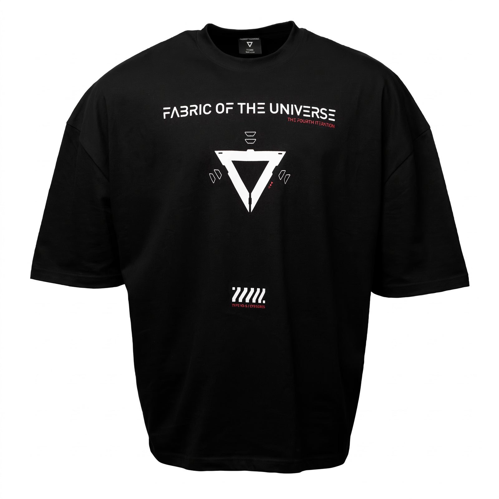 V3-S Black Oversized Short Sleeve T