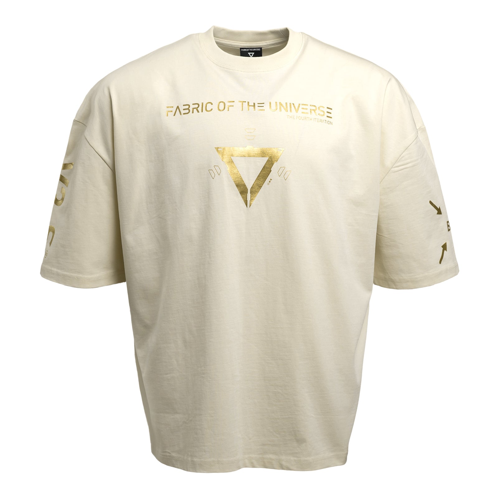 V3-S Ivory Gold Oversized Short Sleeve T