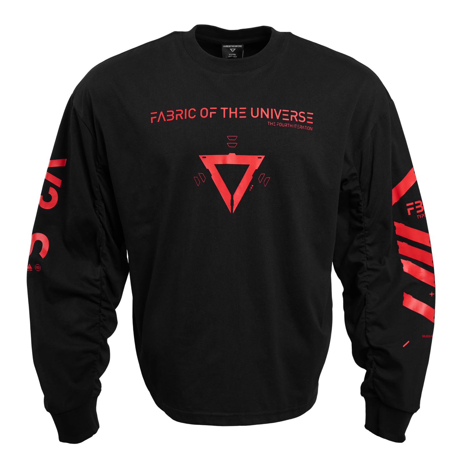 V3-S Black Red Long Sleeve T