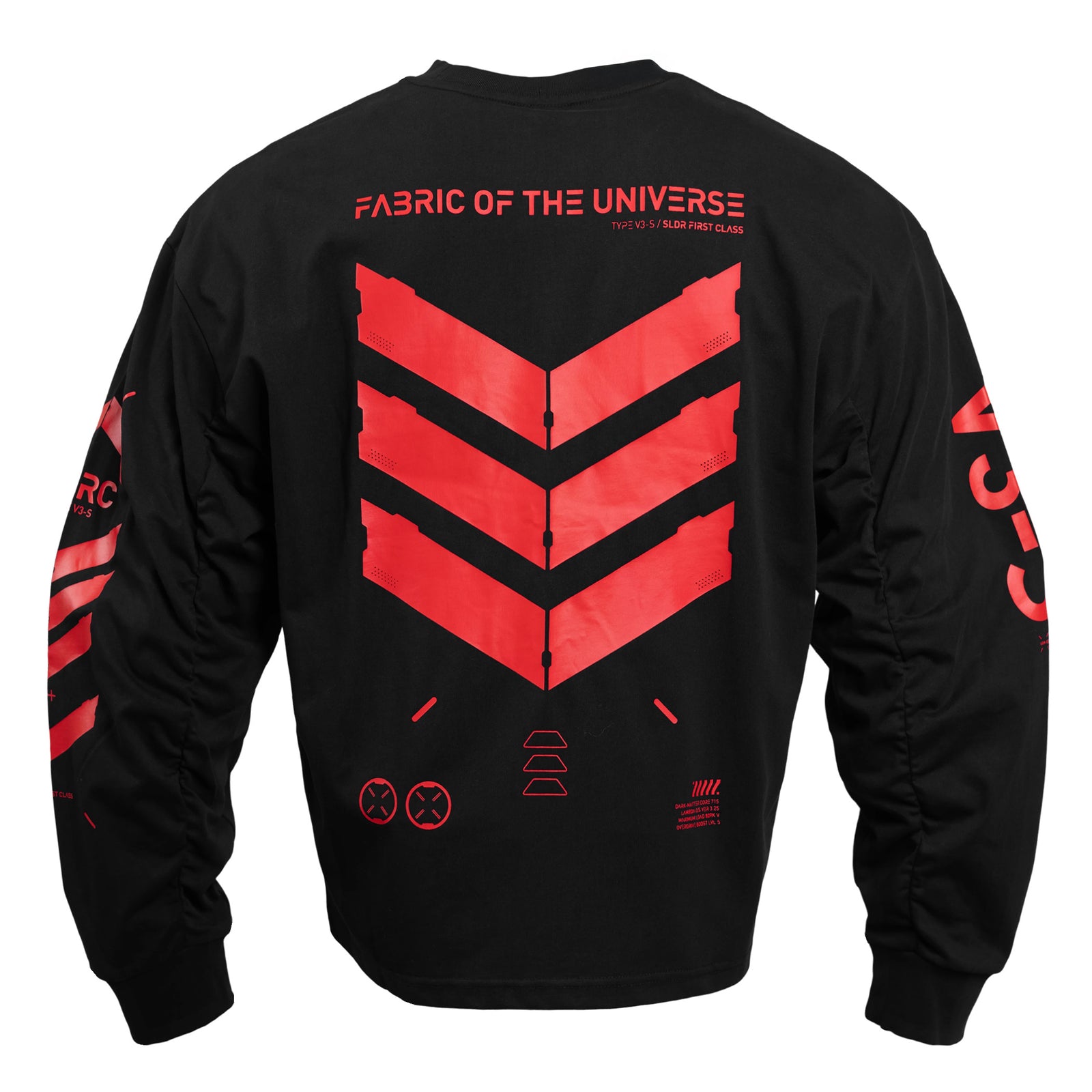 V3-S Black Red Long Sleeve T