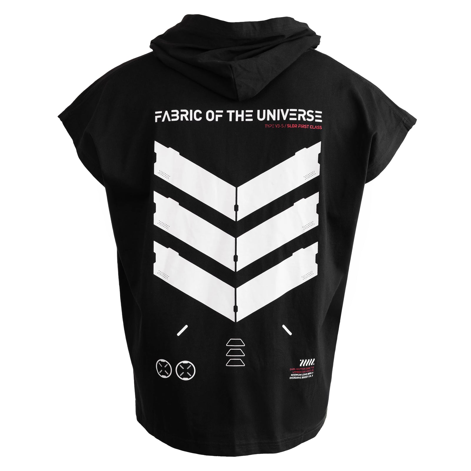 V3-S Black Hooded Sleeveless T