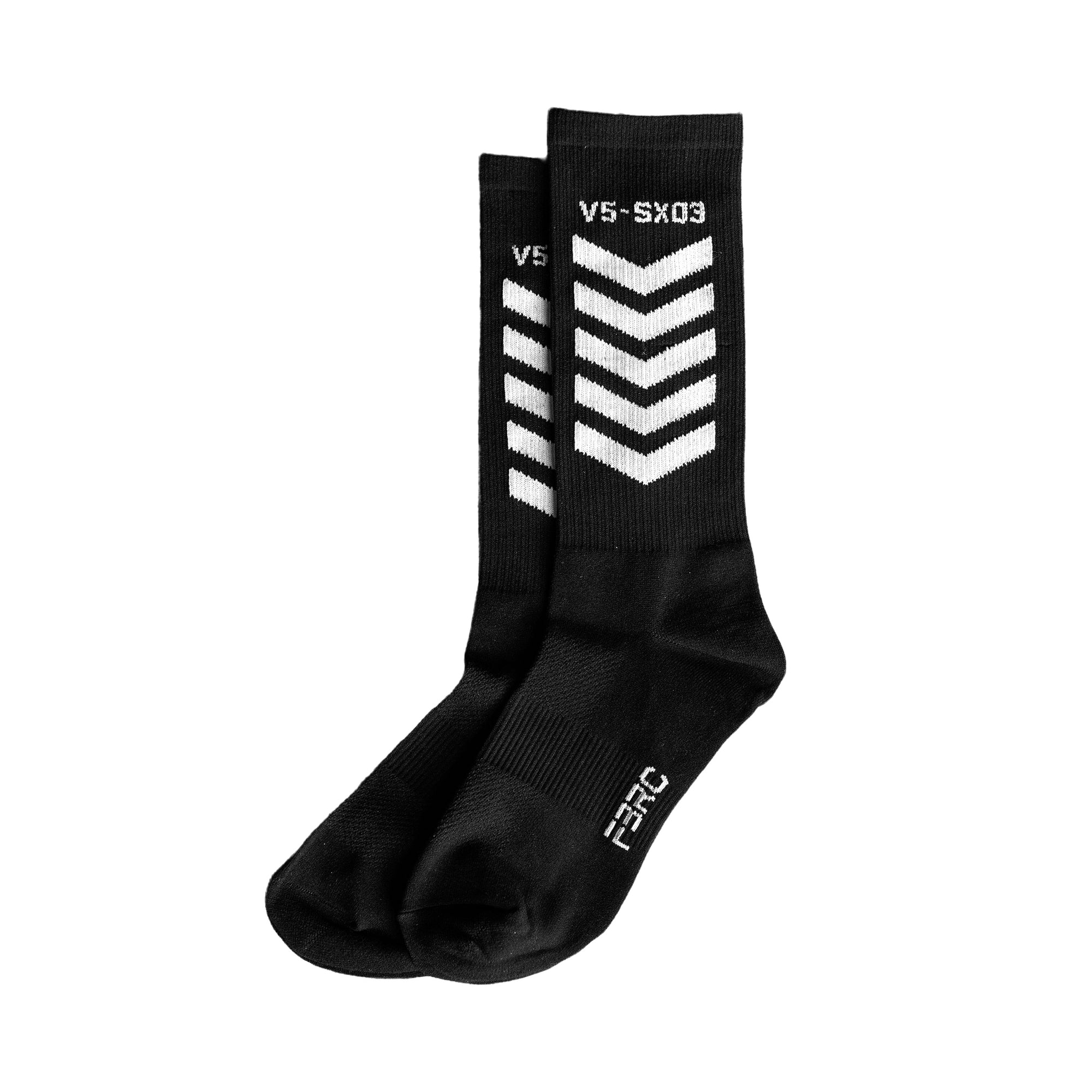 V5-SX03 Black Crew Socks