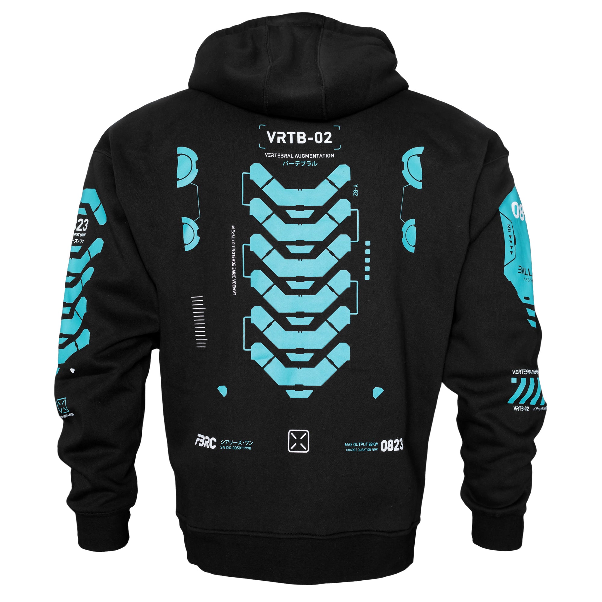 VRTB-02 Black Teal Hoodie