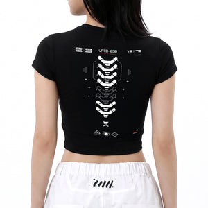 VRTB-03B Black Semi-Crop T