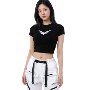 VRTB-03B Black Semi-Crop T